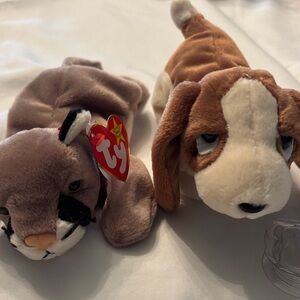 Vintage 1997 & 1998 Ty  Beanies  Dog  & Cougar